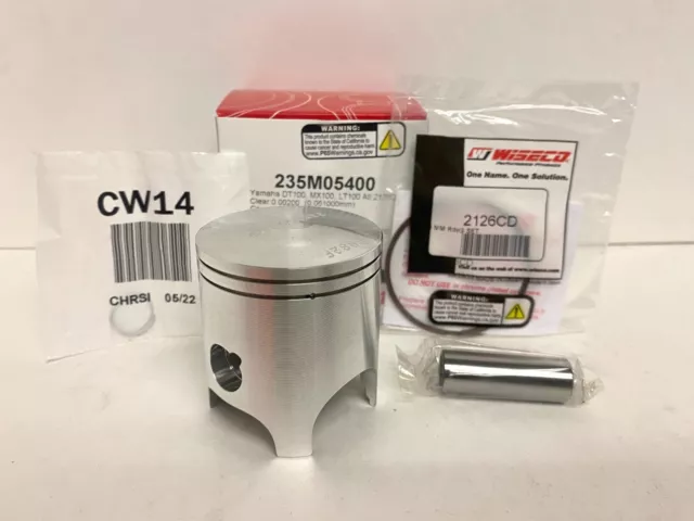 WISECO 235M05400 FORGED PISTON Yamaha DT100 MX100 LT100 LT100-2 LT100-3 235P8