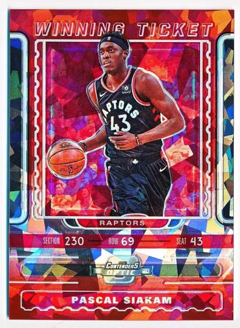 2019-20 Contenders Optic Pascal Siakam Winning Ticket Red Cracked Ice #24