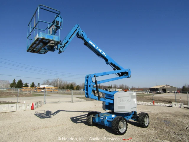 2013 Genie Z-45/25J 45' 4WD Diesel Articulating Boom Lift Man Aerial Jib bidadoo