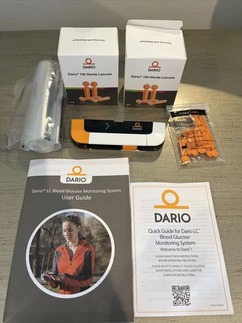 Sistema de monitoreo de glucosa en sangre Dario LC para iPhones con tira reactiva de glucosa