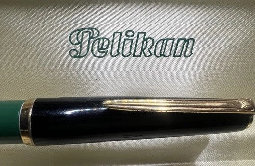 Stylo Plume Pelikan Piston Marbré Gris - Plume 18K Gold Plated Taille F - Occasion