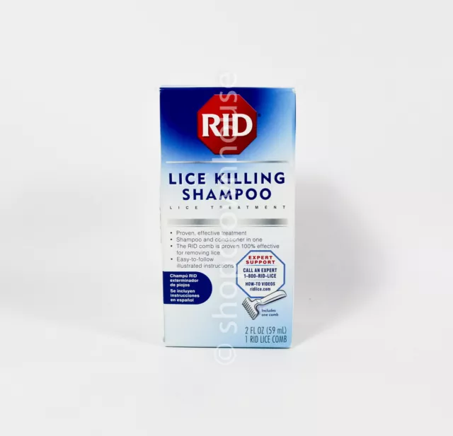 RID Lice Killing Shampoo Treatment with Comb 2 fl oz 08/2025