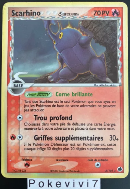 Carte Pokemon SCARHINO 3/101 Holo Bloc EX Ile des Dragons FR