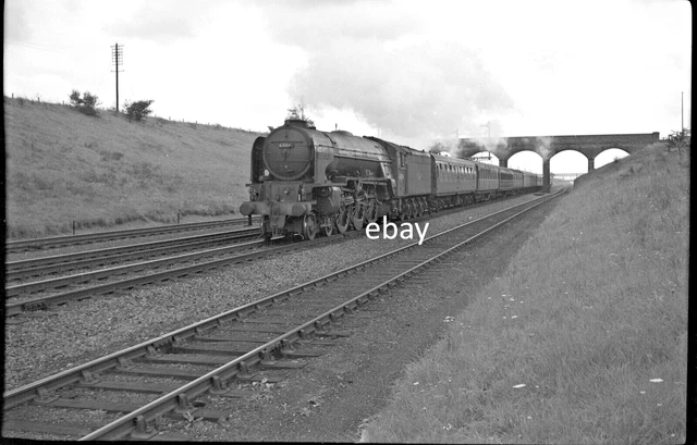ORIGINAL LARGE NEGATIVE Of Br Lner Steam Loco 60114 Abbots Ripton 30/7 ...