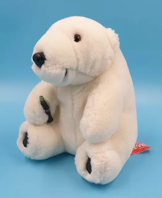 Eisbär mit Coca Cola Flasche Plüschtier Werbe-Figur Stofftier Kuscheltier 17 cm