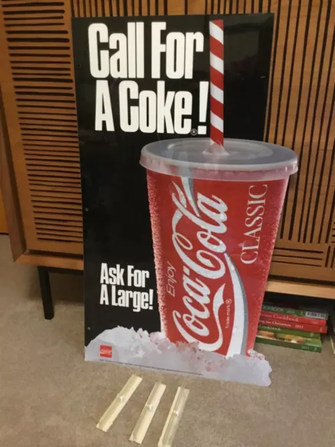 Drink Coca Cola Fountain Service Sign(Call For A COKE) double sided