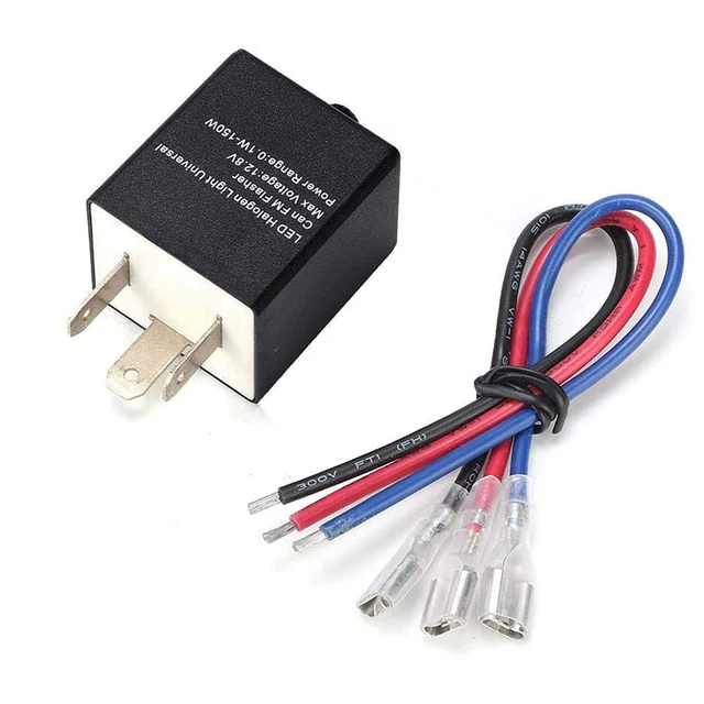 3 PIN ADJUSTABLE Electronic LED Flasher Relay for Motorcycle Turn