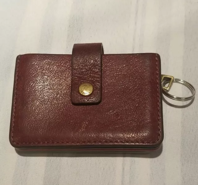 FOSSIL Vintage Revival Reissue Leather Tri Fold cards Wallet Brown Free Shipping