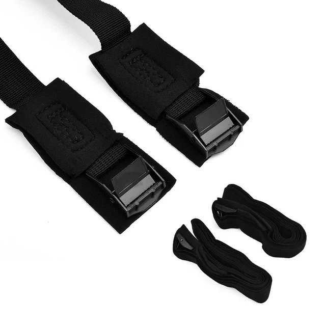 2X Lashing Tie Down Car Roof Rack Straps Heavy Duty Kayak Board Surfboard Black