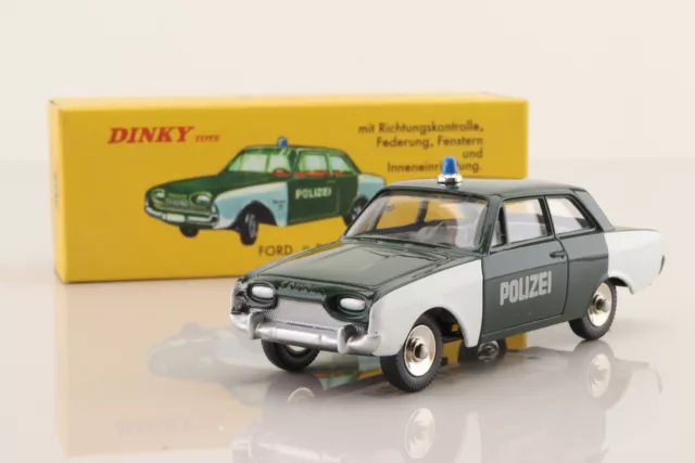 Atlas Dinky 551; Ford Taunus 17M Badewanne; German Police; Excellent Boxed