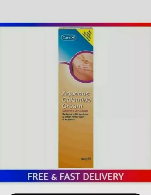 Care Aqueous and Calamine Cream Tube 100g - Relieves Sunburn & Restores Dry Skin