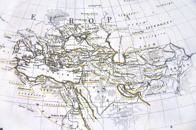 1812 Malte Brun Lapie Map Ancient World of Herodotus Mediterranean Greece Egypt 2