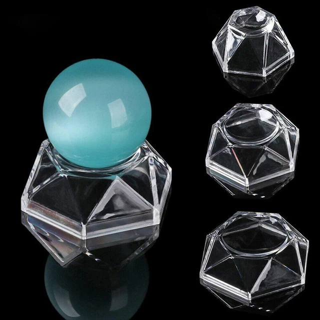 Bola de cristal acrílico soporte pantalla bola base soporte ajustable duradero