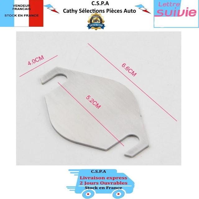 Plaque De Blocage EGR Acier Inoxydable Pour Peugeot 2.0 HDI - Modèles 307, 308, 407, 3008, 5008, 607 - Améliore Puissance Et Consommation