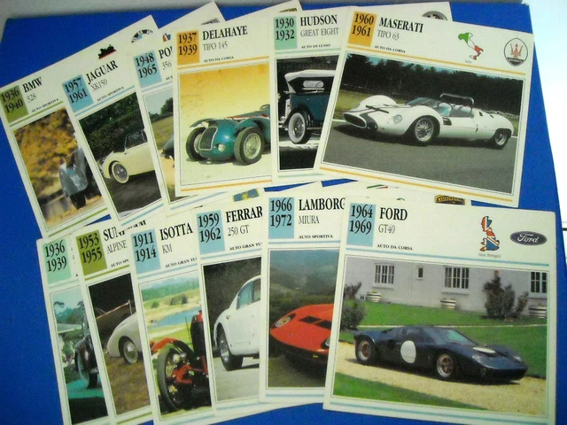 Auto Da Collezione Lotto 12 Schede Techiche Ferrari Lamborghini Maserati Porsche