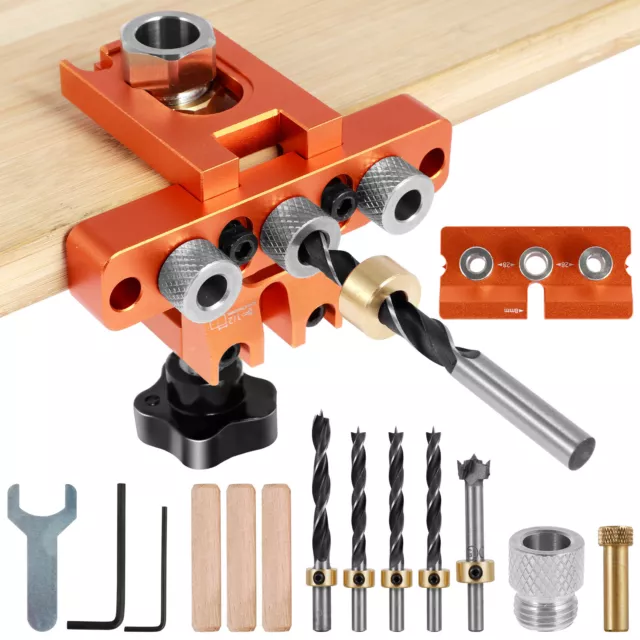 3 in 1 Locator Hole Woodworking Jig Door Punch Drilling Opener Guide Locator√