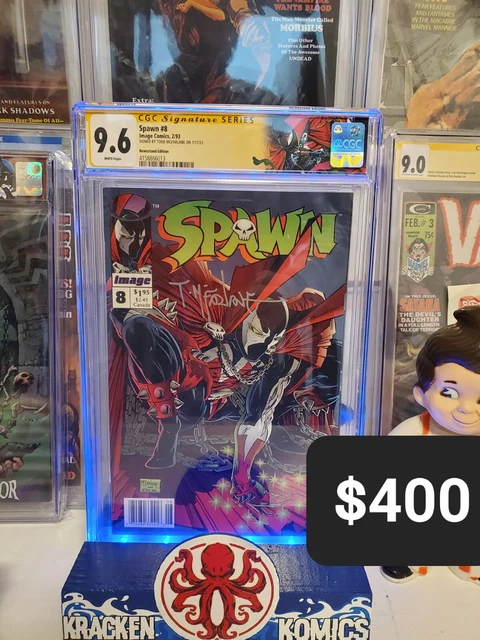 Spawn 8 Cgc 9.6 Newsstand Signed By Todd Mcfarlane