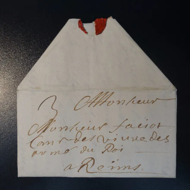 1699 Lettre Cover Marque Postale Port 3 De Verdun Pour Reims