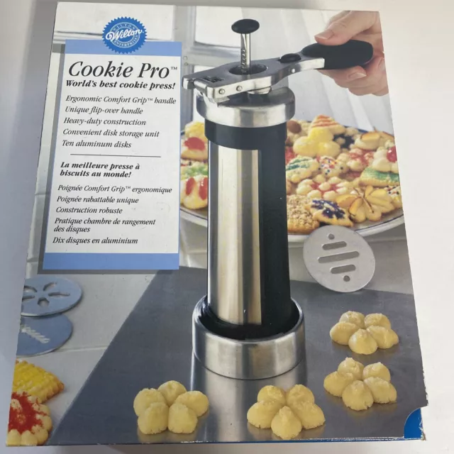 Wilton Cookie Press Pro World's Best Cookie Press, 10 Discs – New in Box