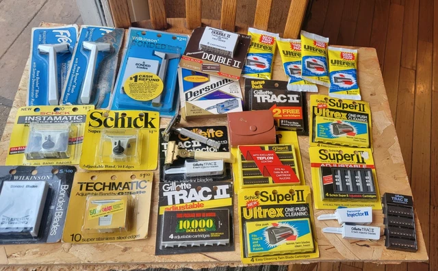 25 PC Lot Vtg Shaving Blades Razors & More Gillette Schick Must See!