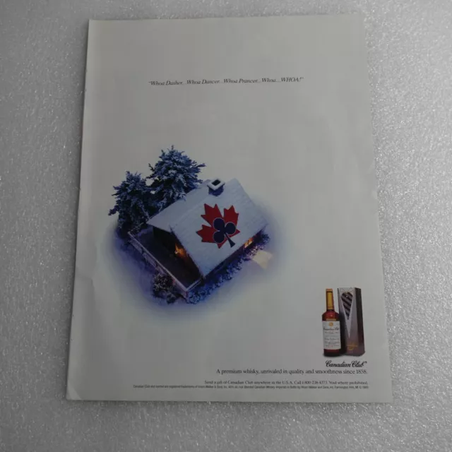 Vintage Print Ad Canadian Club Whisky Sports Illustrated Dec 11, 1989