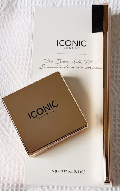 Iconic London The Brow Silk Kit ~ 5g CLEAR Brow Silk & Brow Brush ~ NEW