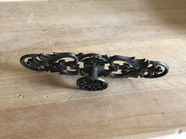 Vtg Brass Ornate Drawer Pull Dresser Cabinet Knobs Vintage Hardware