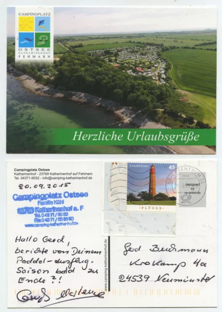 61158 - Katharinenhof auf Fehmarn - Campingplatz Ostsee - Luftbild -AK, gelaufen