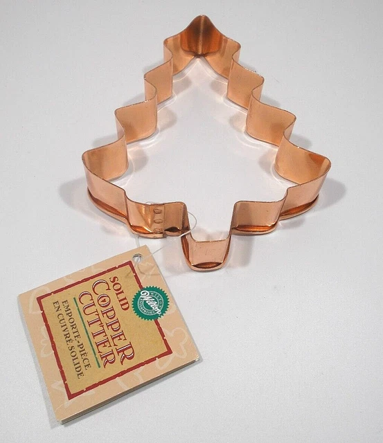 Wilton Solid Copper Cookie Cutter Christmas Tree Shape Large 5 Inch Holiday