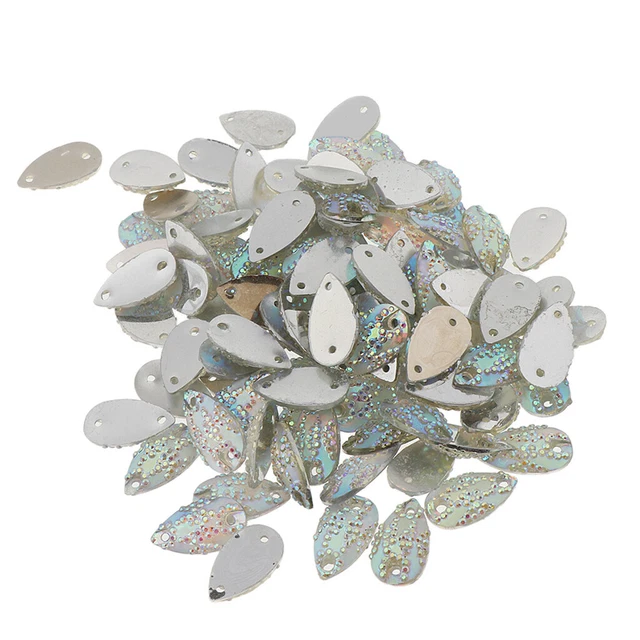 100 Stücke Nähen auf Kristall Strass Nähen Flatback Perlen für