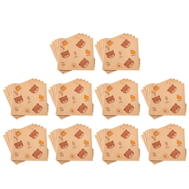 50 Sheets Food Wrapping Paper Bag Sandwich Paper Cake Wrappers Food Wrap Paper