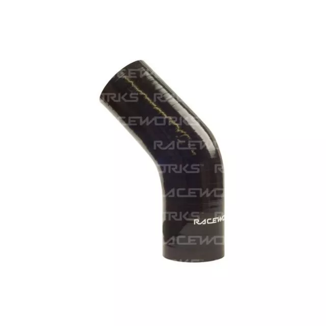 Raceworks Silicone 45 Elbow 2.5" (63mm) Black