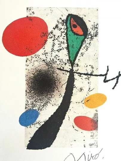 Joan Mirò  - Litografia vintage originale - Con certificato - 1984 -