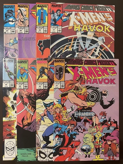 MARVEL COMICS PRESENTS #24-31 Complete Havok Story 8 issues VF-NM