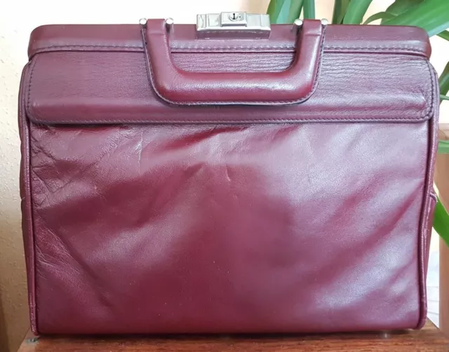 Hebammentasche Arzttasche Arzt  Doktor Hebammen Tasche braun Leder Doktortasche