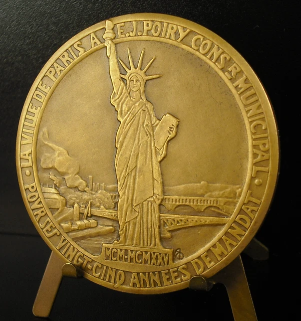 Médaille Bronze Argenté Sur L’escrime - XIXe Siècle - 45 Mm - Collection