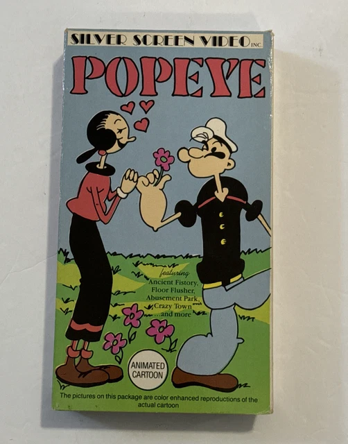 VINTAGE POPEYE CARTOON Animation VHS Silver Screen Video Color Catalog