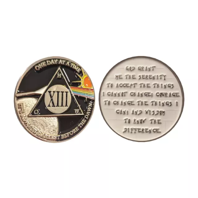 Sun and Moon AA Medallion available in all Months and Years Unique Sobriety Gift 2