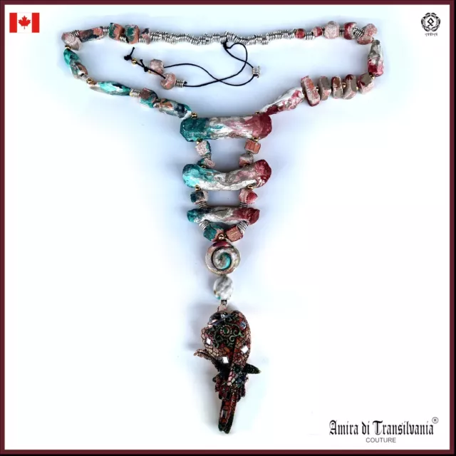 luxury necklace primitive jewelry minimalist design pendant original mosaic bead