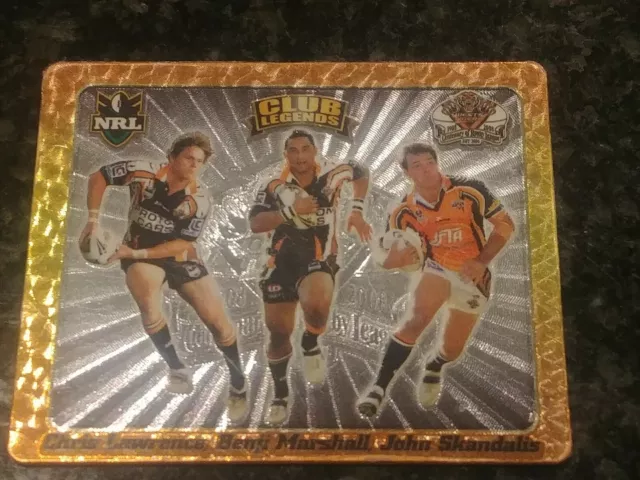 Nrl Chris Lawrence Benji Marshall John Skandalis Tigers 2008  Club Legends Tazo