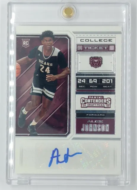 2018 Contenders Draft Picks College Ticket Alize Johnson Rookie RC #95, Auto