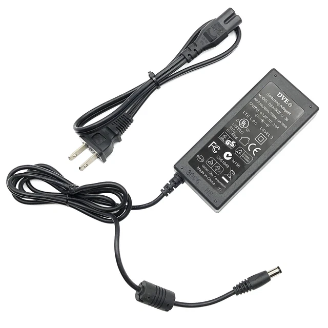 Chargeur Original DVE DSA-0421S-12 DSA0421S-12 2 24 12V 2A 3mm/1mm