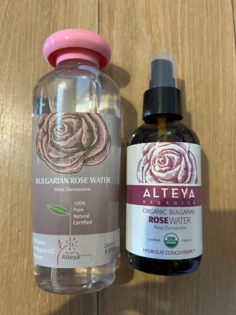 Bulgarian Rose Water Alteya Organics 8.5 oz. & 4 fl oz bottle