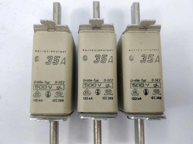 Korrosionsfest Fusible 35A 500V Gl 120kA 3Pcs 3