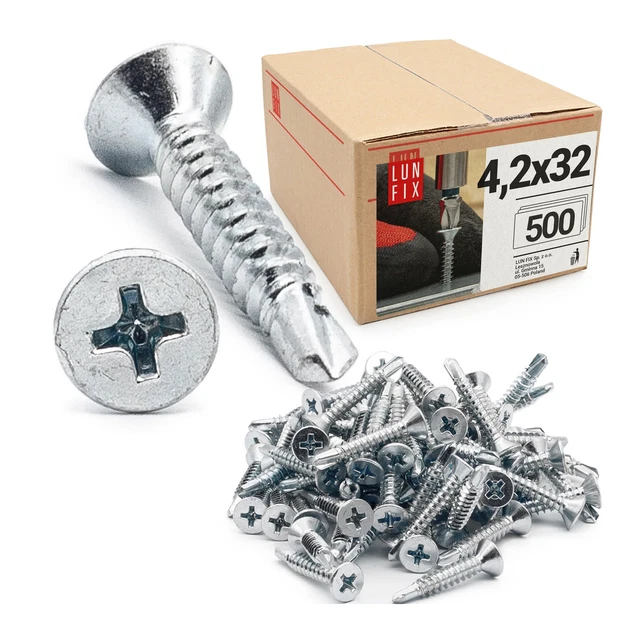Assortimento 500 Viti Autofilettanti Acciaio Inox DIN 7981 - Croce - Misure M3-M5 - Foto 1