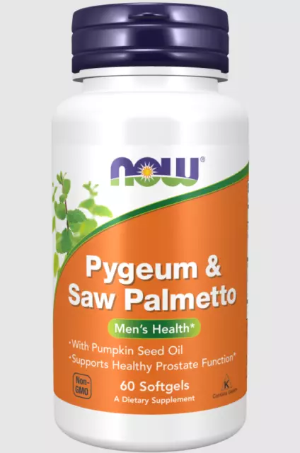 NOW Foods Pygeum & Saw Palmetto Sägepalme 60 Weichkapseln