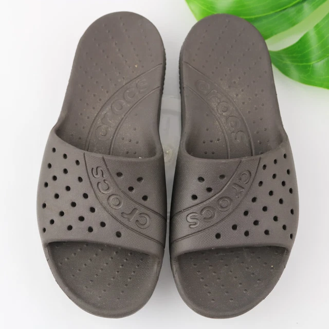 Crocs's Women's Chawaii Sandal Size 6 Slide Brown Rubber Flip Flop Beach Shoe