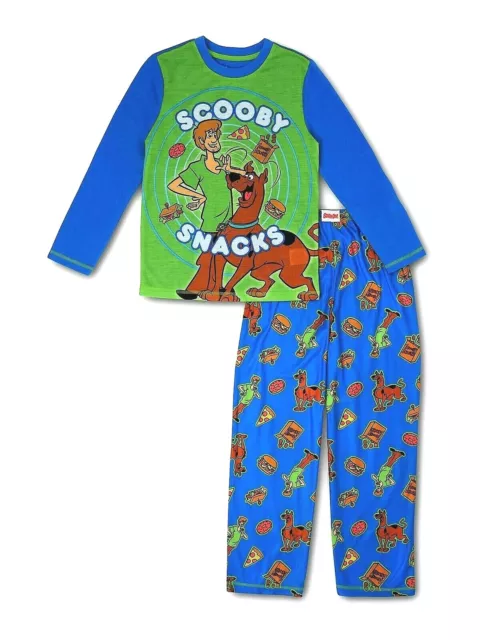 Scooby Doo! & Arruffati Bambini Pigiama Set W/Pantaloni IN Pile Ragazzi Misura 8