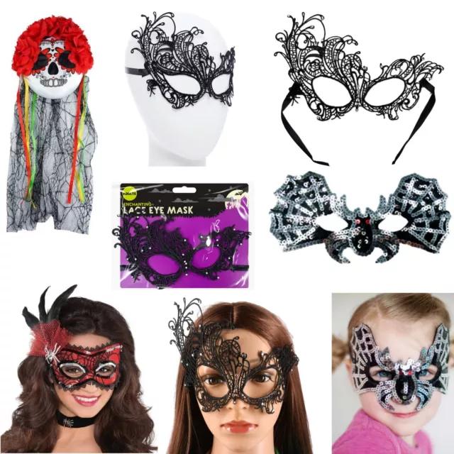 Halloween Day Of The Dead Face, Eye Mask Mexican Dias Sugar Skull Half Mask Veil