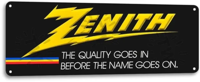 Zenith TV Radio Am FM logo Retro Vintage Garage Shop Wall Decor Metal Tin Sign